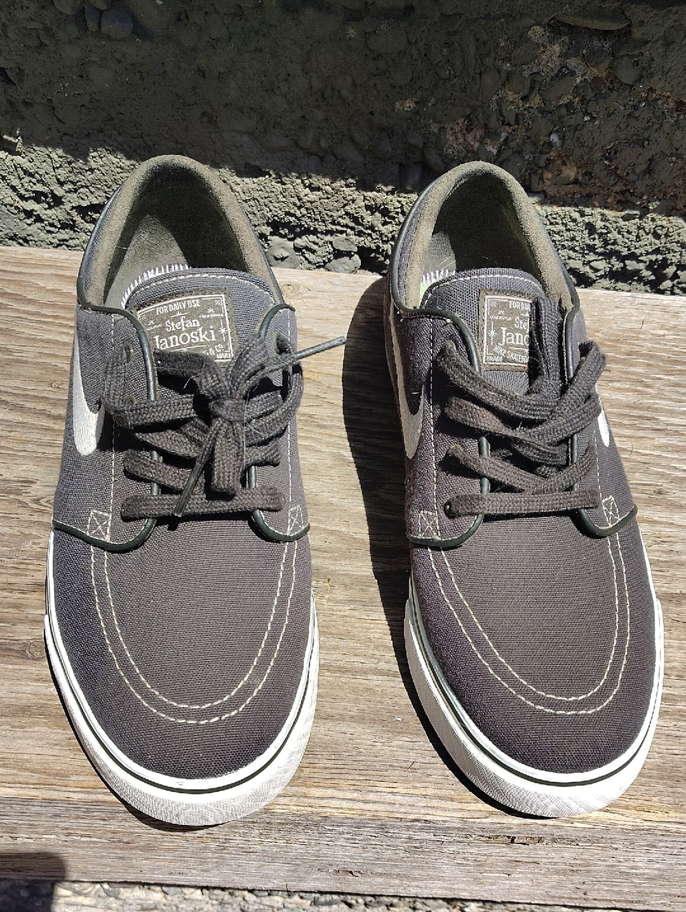 Nike SB Zoom Stefan Janoski Green Canvas Suede Skater Shoes